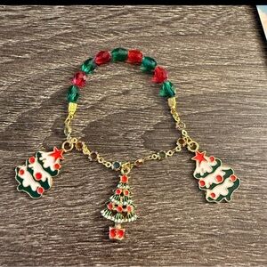 New Xmas Gift Jewelry Bundle: 2 Handmade Holiday Necklaces & 2 Charm Bracelets